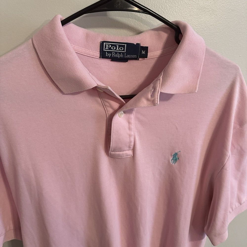 Polo ralph Lauren‎ Pink Green Pony POLO SHIRT M